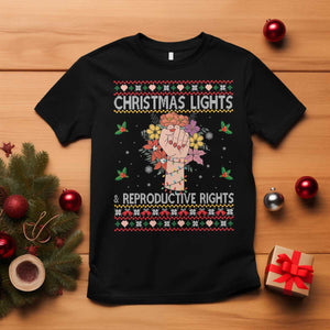 Funny Feminist Lights And Reproductive Rights T Shirt Ugly Christmas Gift TS12 Black Print Your Wear