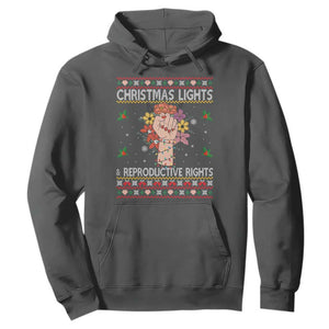 Funny Feminist Lights And Reproductive Rights Hoodie Ugly Christmas Gift TS12 Dark Heather Print Your Wear