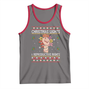 Funny Feminist Lights And Reproductive Rights Tank Top Ugly Christmas Gift TS12 Deep Heather Red Print Your Wear