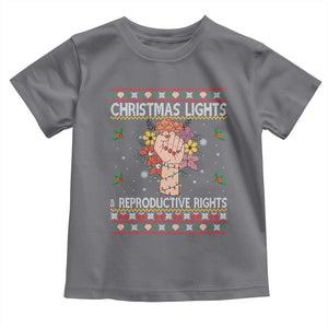 Funny Feminist Lights And Reproductive Rights Toddler T Shirt Ugly Christmas Gift TS12 Charcoal Print Your Wear