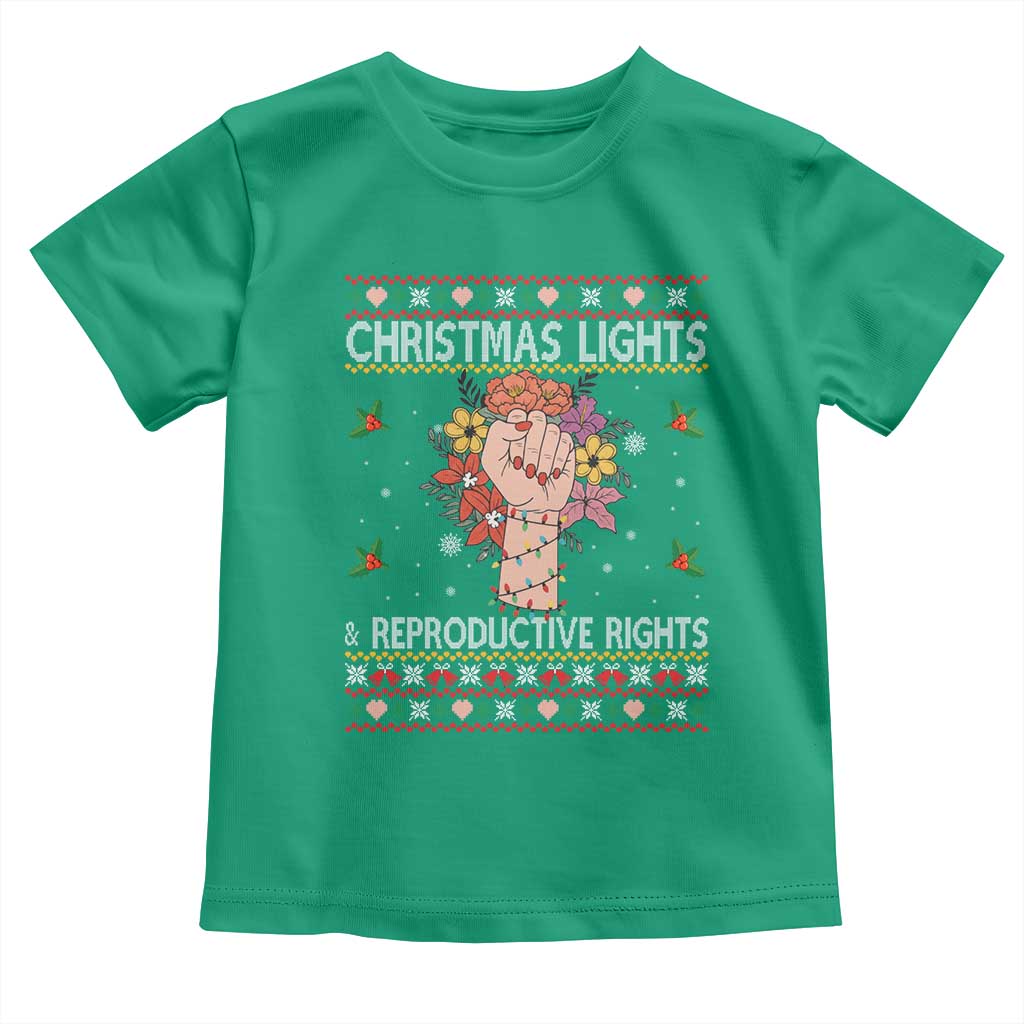 Funny Feminist Lights And Reproductive Rights Toddler T Shirt Ugly Christmas Gift TS12 Irish Green Print Your Wear