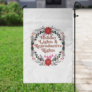 Holiday Lights And Reproductive Rights Garden Flag Funny Feminist Christmas Gift TS12 Print Your Wear