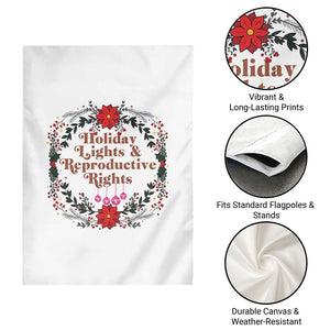 Holiday Lights And Reproductive Rights Garden Flag Funny Feminist Christmas Gift TS12 Print Your Wear