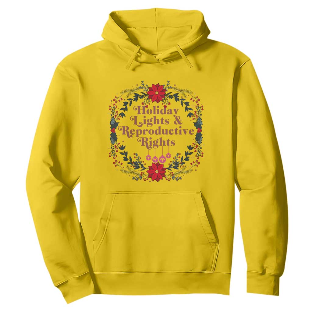 Holiday Lights And Reproductive Rights Hoodie Funny Feminist Christmas Gift TS12 Daisy Print Your Wear