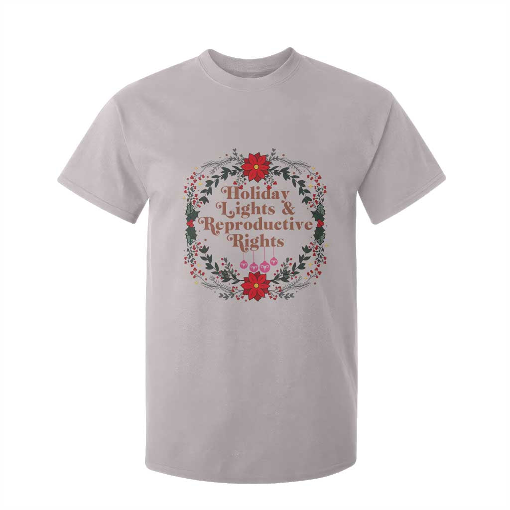 Holiday Lights And Reproductive Rights T Shirt For Kid Funny Feminist Christmas Gift TS12 Ice Gray Print Your Wear