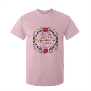 Holiday Lights And Reproductive Rights T Shirt For Kid Funny Feminist Christmas Gift TS12 Light Pink Print Your Wear