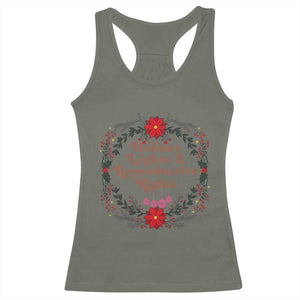 Holiday Lights And Reproductive Rights Racerback Tank Top Funny Feminist Christmas Gift TS12 Military Green Print Your Wear