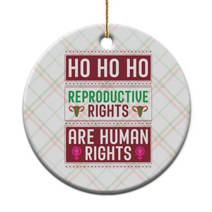 Funny Christmas Feminist Gift Ceramic Ornament Reproductive Rights Are Human Rights TS12 1pc Christmas Plaid Print Your Wear