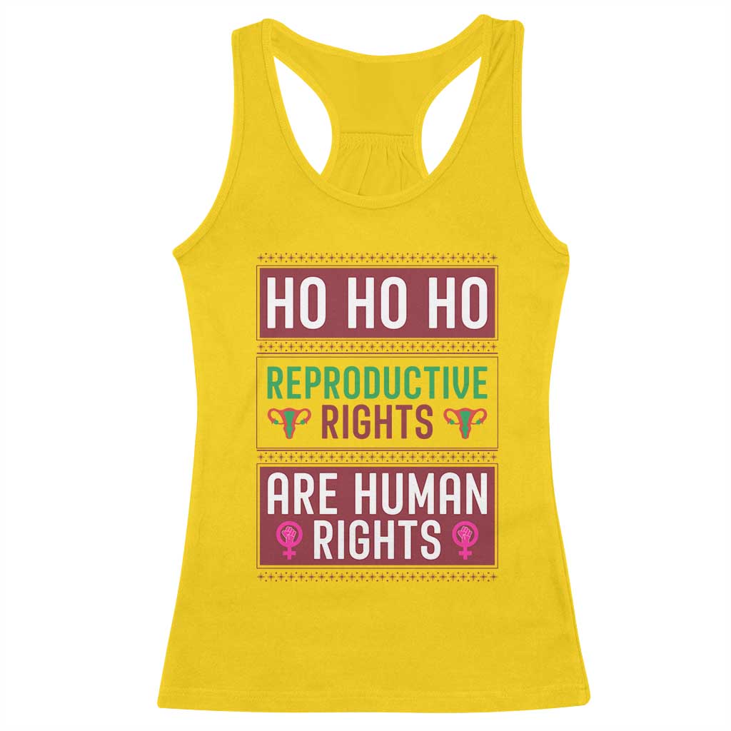 Funny Christmas Feminist Gift Racerback Tank Top Reproductive Rights Are Human Rights TS12 Daisy Print Your Wear