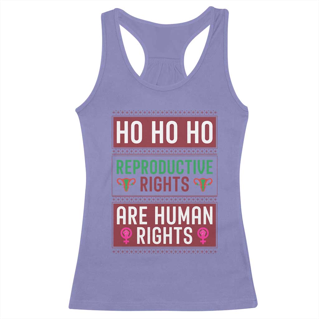 Funny Christmas Feminist Gift Racerback Tank Top Reproductive Rights Are Human Rights TS12 Violet Print Your Wear