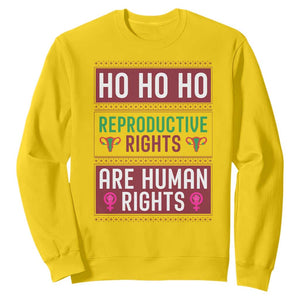 Funny Christmas Feminist Gift Sweatshirt Reproductive Rights Are Human Rights TS12 Daisy Print Your Wear