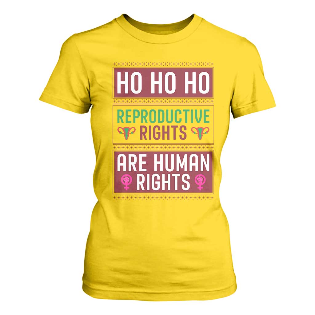 Funny Christmas Feminist Gift T Shirt For Women Reproductive Rights Are Human Rights TS12 Daisy Print Your Wear