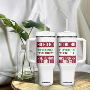 Funny Christmas Feminist Gift Tumbler With Handle Reproductive Rights Are Human Rights TS12 Print Your Wear
