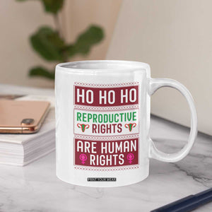 Funny Christmas Feminist Gift Coffee Mug Reproductive Rights Are Human Rights TS12 Print Your Wear
