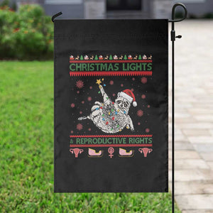 Christmas Lights And Reproductive Rights Ugly Christmas Garden Flag Feminist Raccoon Gift TS12 Print Your Wear