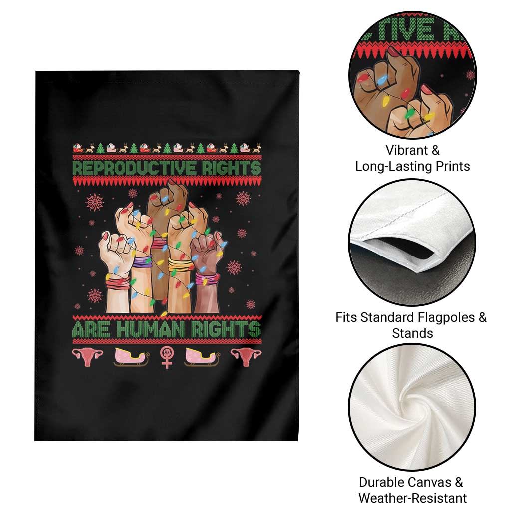 Ugly Christmas Feminist Raccoon Gift Garden Flag Reproductive Rights Are Human Rights TS12 Print Your Wear