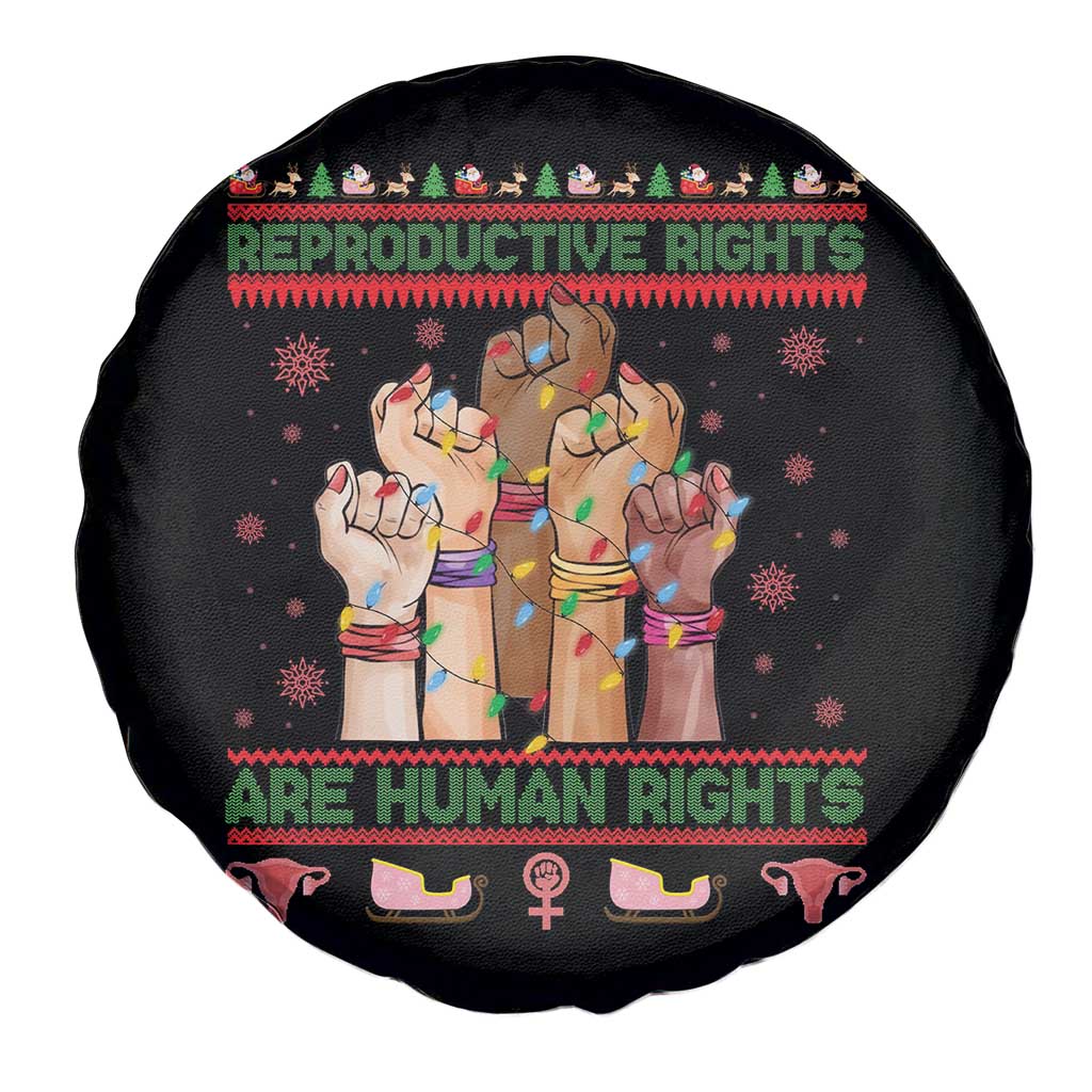 Ugly Christmas Feminist Raccoon Gift Spare Tire Cover Reproductive Rights Are Human Rights TS12 Print Your Wear