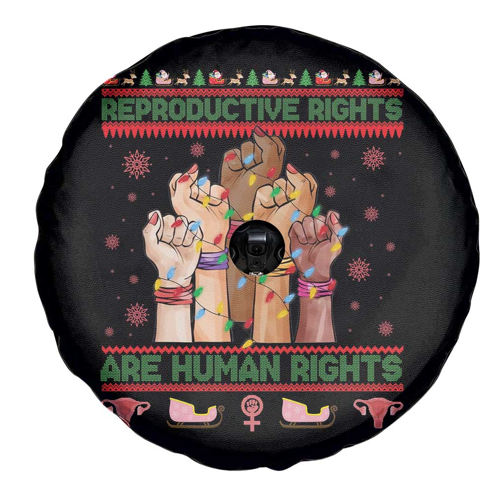Ugly Christmas Feminist Raccoon Gift Spare Tire Cover Reproductive Rights Are Human Rights TS12 Print Your Wear
