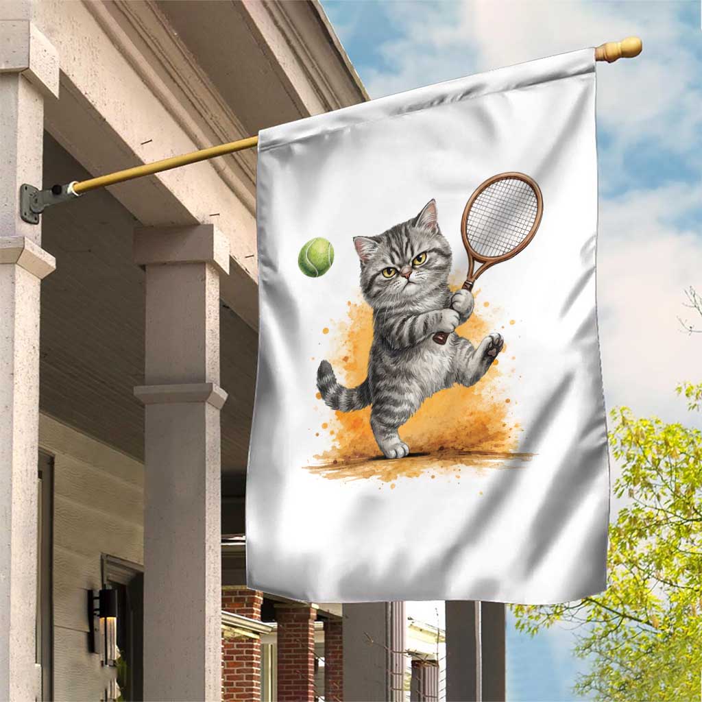 Funny Grumpy Cat Tennis Player Garden Flag Gift For Tennis Fans TS12 Print Your Wear