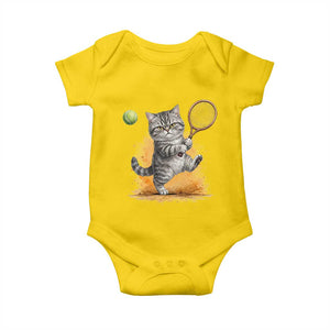 Funny Grumpy Cat Tennis Player Baby Onesie Gift For Tennis Fans TS12 Daisy Print Your Wear