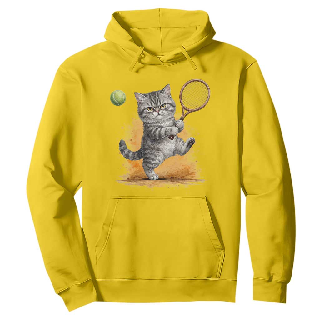 Funny Grumpy Cat Tennis Player Hoodie Gift For Tennis Fans TS12 Daisy Print Your Wear