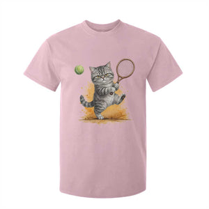 Funny Grumpy Cat Tennis Player T Shirt For Kid Gift For Tennis Fans TS12 Light Pink Print Your Wear