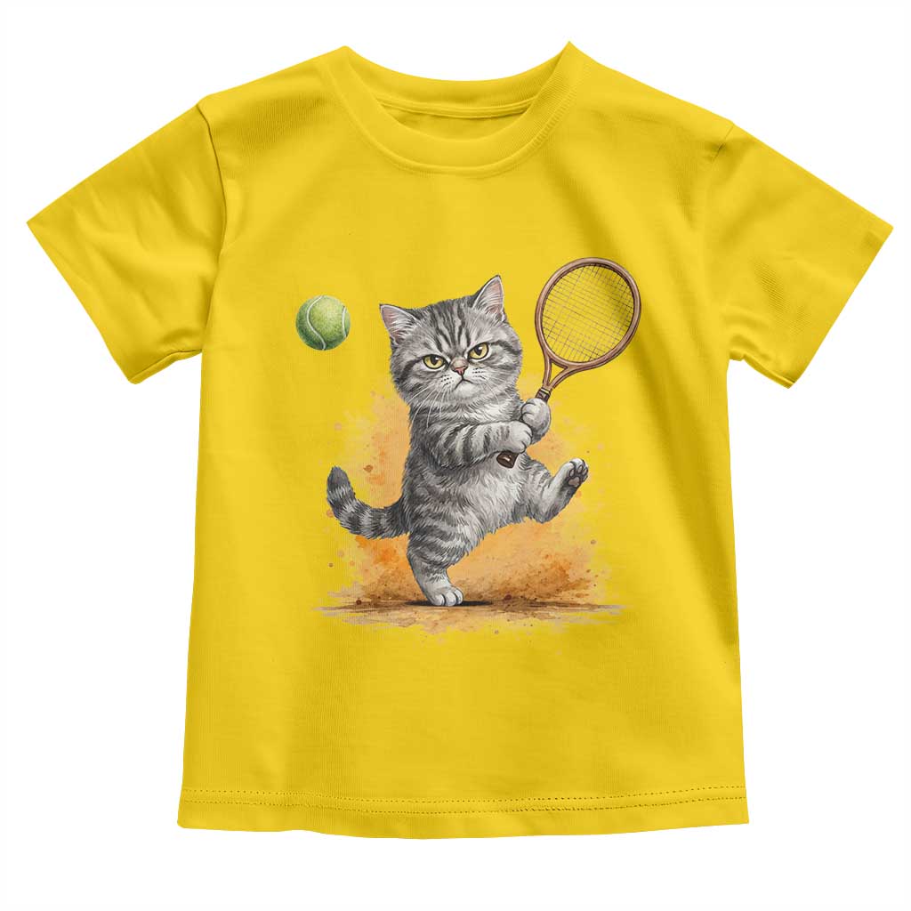 Funny Grumpy Cat Tennis Player Toddler T Shirt Gift For Tennis Fans TS12 Daisy Print Your Wear