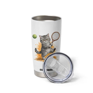 Funny Grumpy Cat Tennis Player Tumbler Cup Gift For Tennis Fans TS12 Print Your Wear