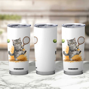 Funny Grumpy Cat Tennis Player Tumbler Cup Gift For Tennis Fans TS12 Print Your Wear
