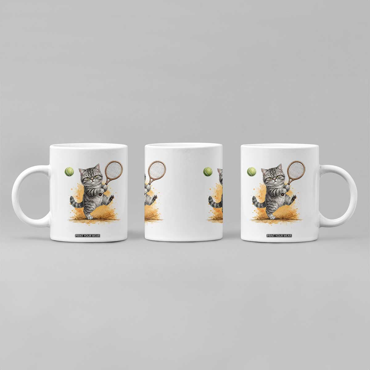 Funny Grumpy Cat Tennis Player Coffee Mug Gift For Tennis Fans TS12 Print Your Wear