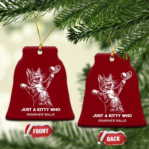 Funny Cat Plays Tennis Ceramic Ornament Just A Kitty Who Smashes Balls TS12 Print Your Wear