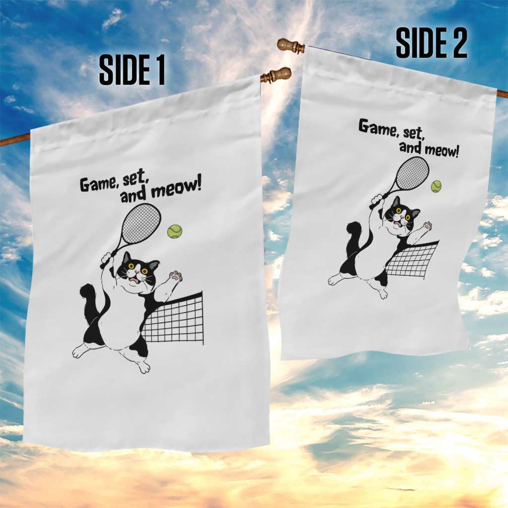 Funny Chubby Cat Tennis Garden Flag Game Set And Meow TS12 Print Your Wear