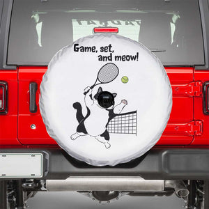 Funny Chubby Cat Tennis Spare Tire Cover Game Set And Meow TS12 White Print Your Wear