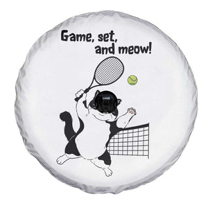 Funny Chubby Cat Tennis Spare Tire Cover Game Set And Meow TS12 Print Your Wear