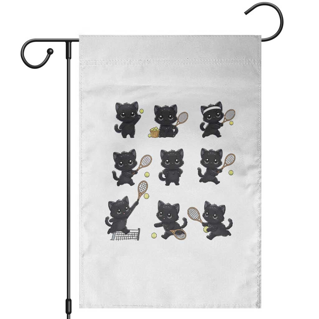 Funny Tennis Game Day Cat Garden Flag Tennis Player Gift TS12 White Print Your Wear