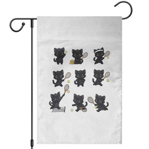 Funny Tennis Game Day Cat Garden Flag Tennis Player Gift TS12 White Print Your Wear