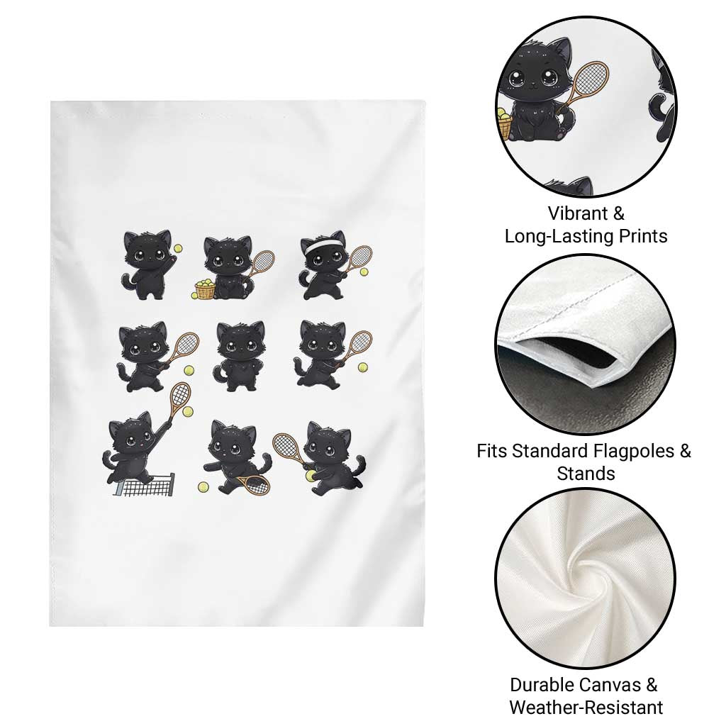 Funny Tennis Game Day Cat Garden Flag Tennis Player Gift TS12 Print Your Wear