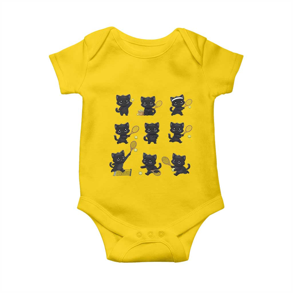 Funny Tennis Game Day Cat Baby Onesie Tennis Player Gift TS12 Daisy Print Your Wear