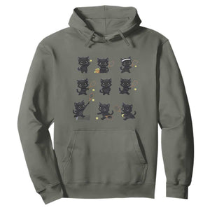 Funny Tennis Game Day Cat Hoodie Tennis Player Gift TS12 Military Green Print Your Wear