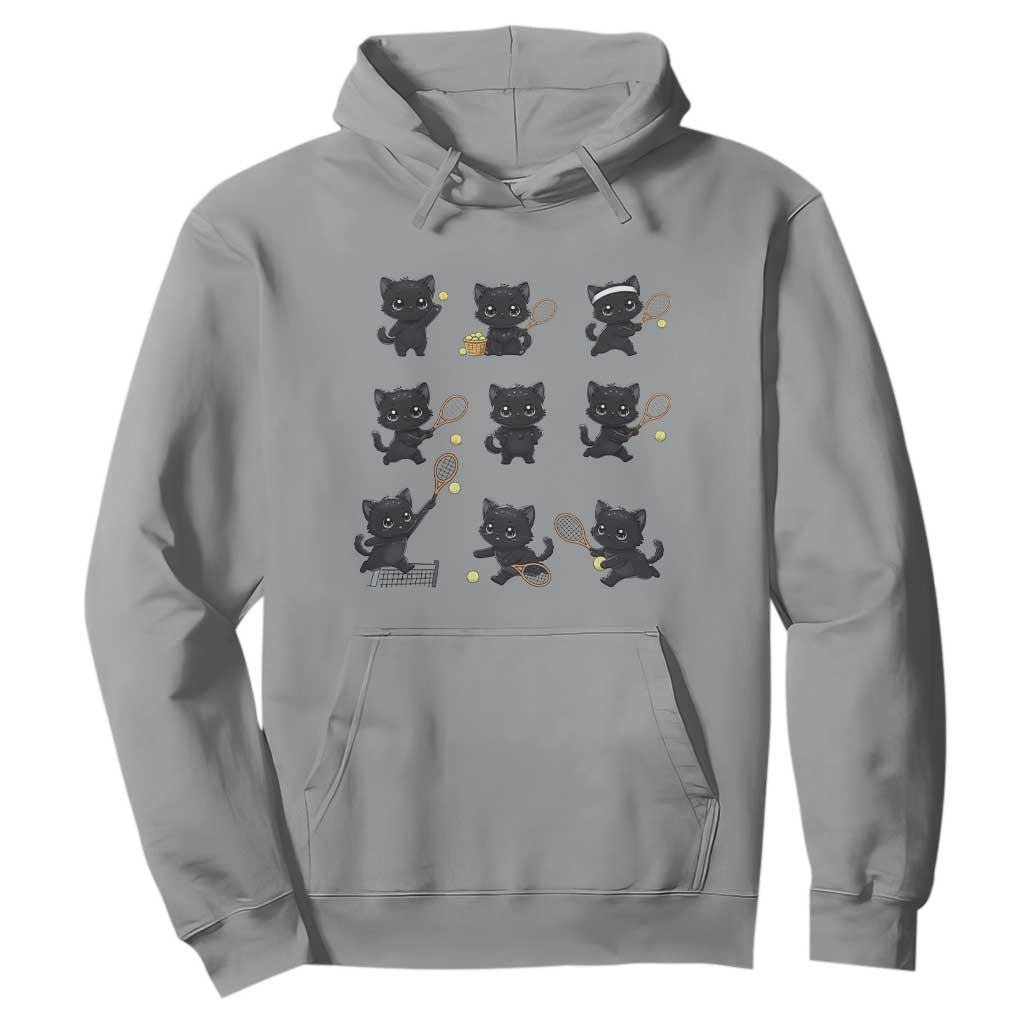 Funny Tennis Game Day Cat Hoodie Tennis Player Gift TS12 Sport Gray Print Your Wear