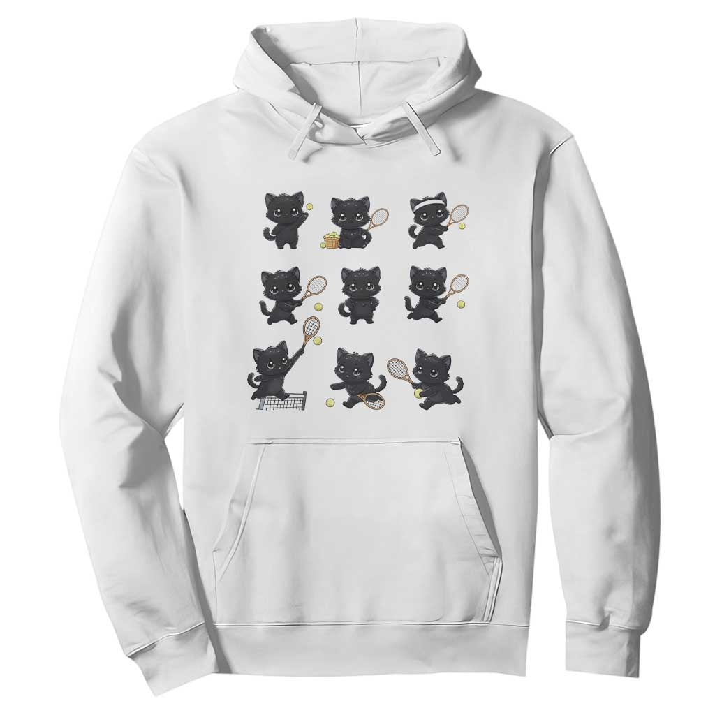 Funny Tennis Game Day Cat Hoodie Tennis Player Gift TS12 White Print Your Wear