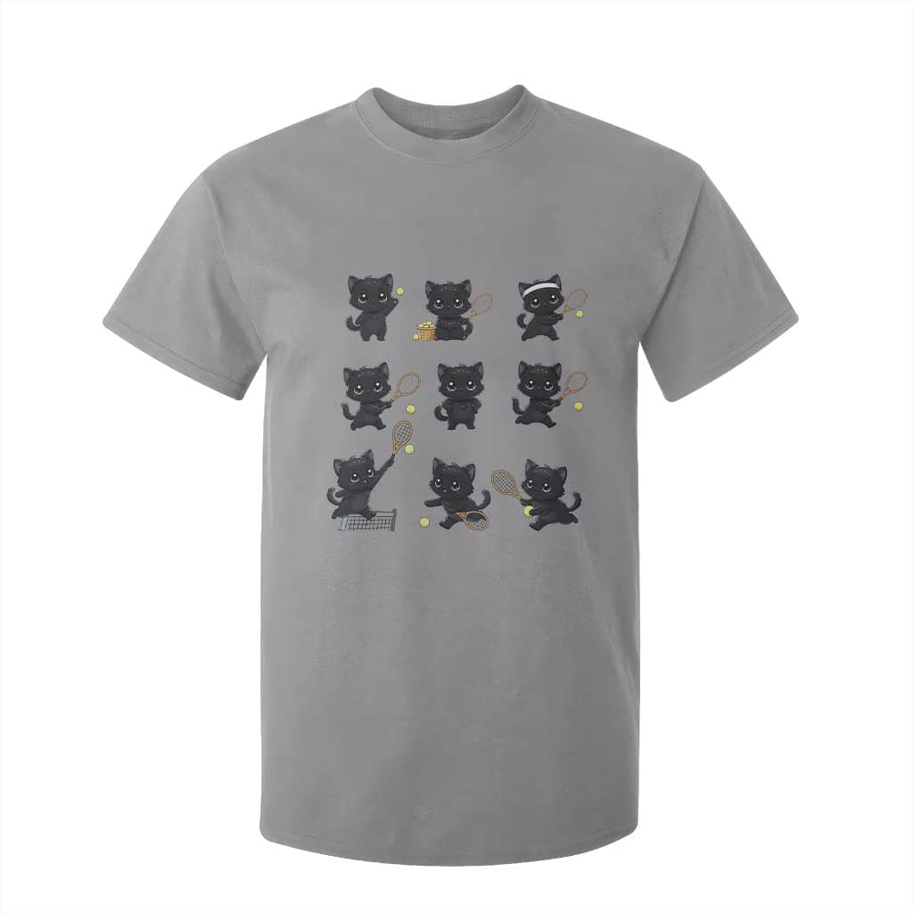 Funny Tennis Game Day Cat T Shirt For Kid Tennis Player Gift TS12 Sport Gray Print Your Wear