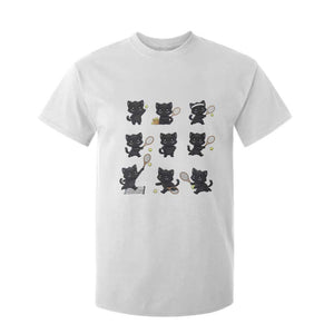 Funny Tennis Game Day Cat T Shirt For Kid Tennis Player Gift TS12 White Print Your Wear