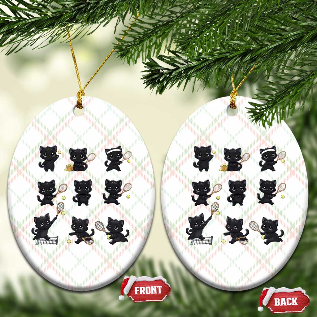 Funny Tennis Game Day Cat Ceramic Ornament Tennis Player Gift TS12 Print Your Wear