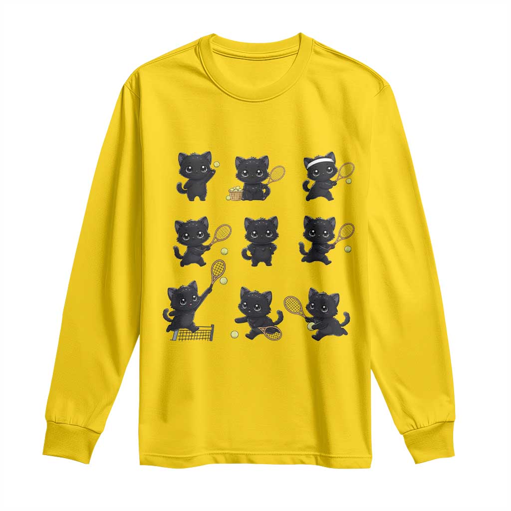 Funny Tennis Game Day Cat Long Sleeve Shirt Tennis Player Gift TS12 Daisy Print Your Wear