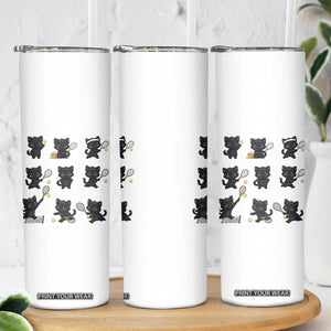 Funny Tennis Game Day Cat Skinny Tumbler Tennis Player Gift TS12 Print Your Wear
