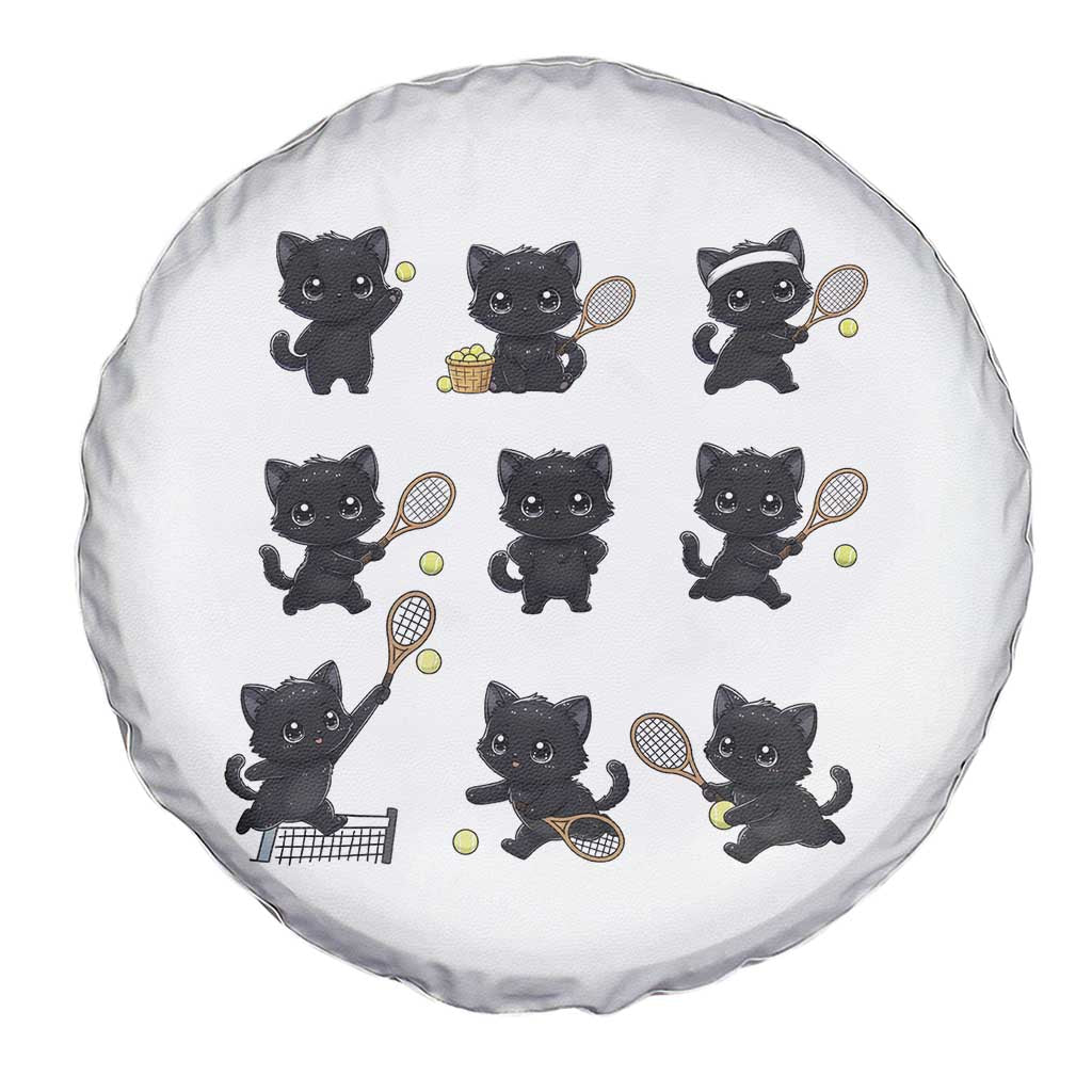 Funny Tennis Game Day Cat Spare Tire Cover Tennis Player Gift TS12 Print Your Wear