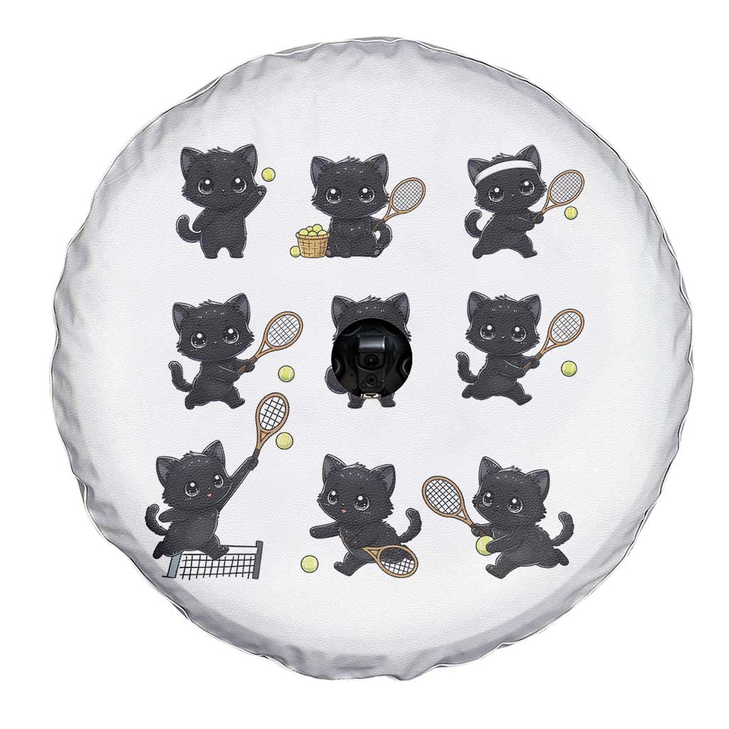 Funny Tennis Game Day Cat Spare Tire Cover Tennis Player Gift TS12 Print Your Wear