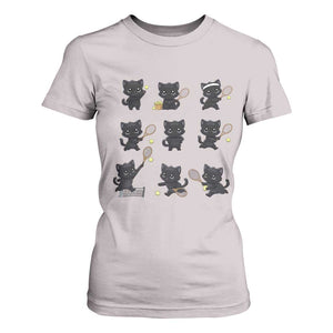 Funny Tennis Game Day Cat T Shirt For Women Tennis Player Gift TS12 Ice Gray Print Your Wear