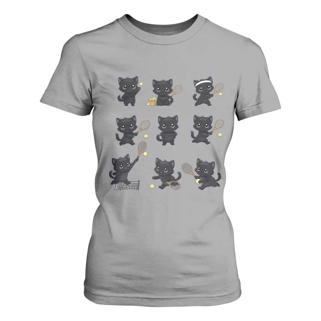 Funny Tennis Game Day Cat T Shirt For Women Tennis Player Gift TS12 Sport Gray Print Your Wear